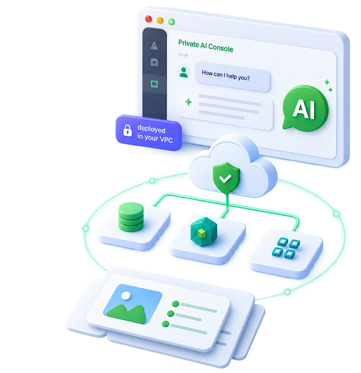 Private AI console deployed in your VPC